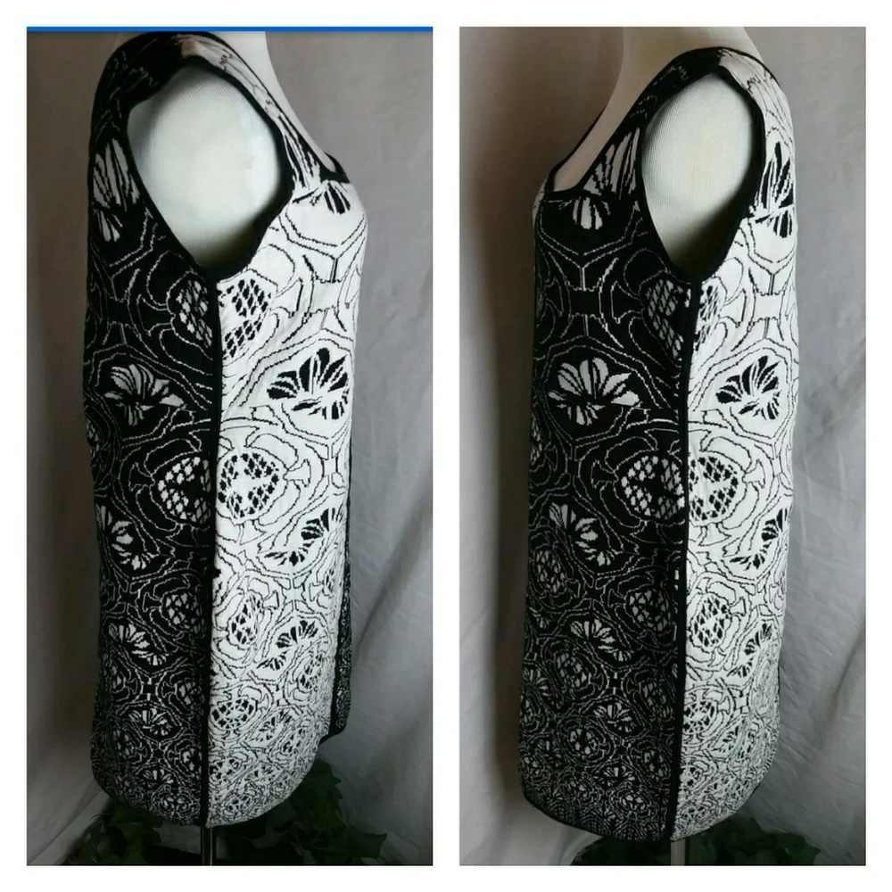 🌷Rachel Roy Black White Sweater dress Color block - Picture 3 of 6